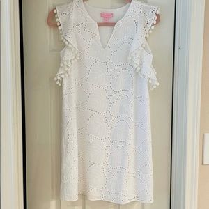 Lilly Pulitzer Astara dress in white eyelet never worn. NWOT